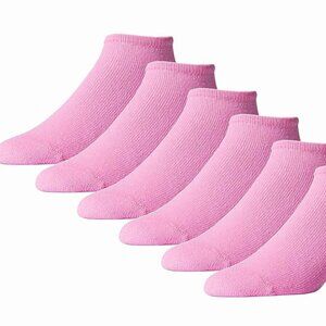 12 Pairs Womens 80% Soft Cotton Blend Pink Low Cut Socks USA Made